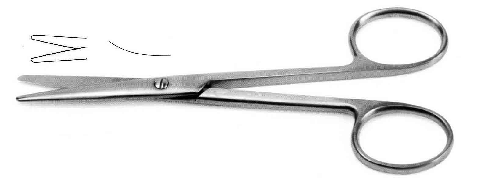 ENUCLEATİON MAKAS EĞRİ 35 MM (UZUN BİLEYT) KÜNT 12.5 CM